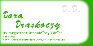 dora draskoczy business card